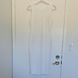 Lulu's Classic White Backless Dress